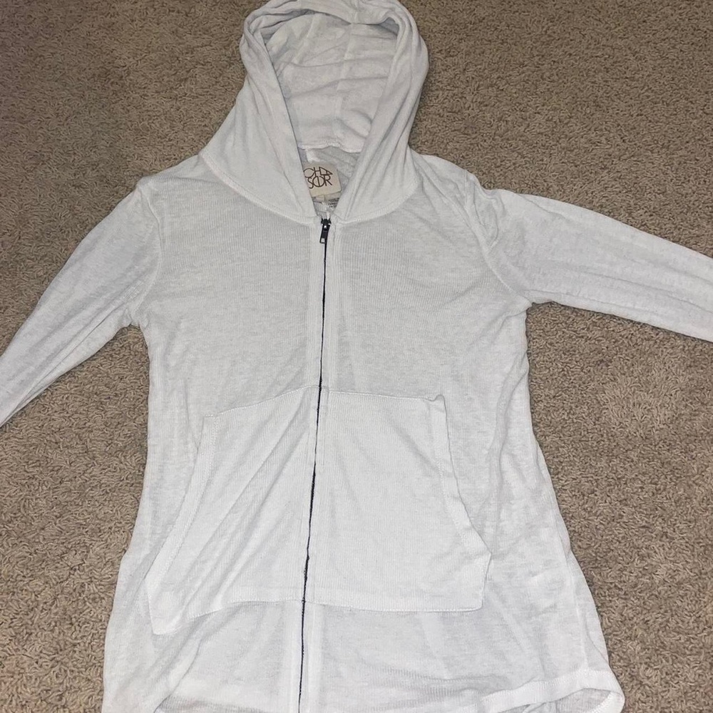 Chaser white thin zip up